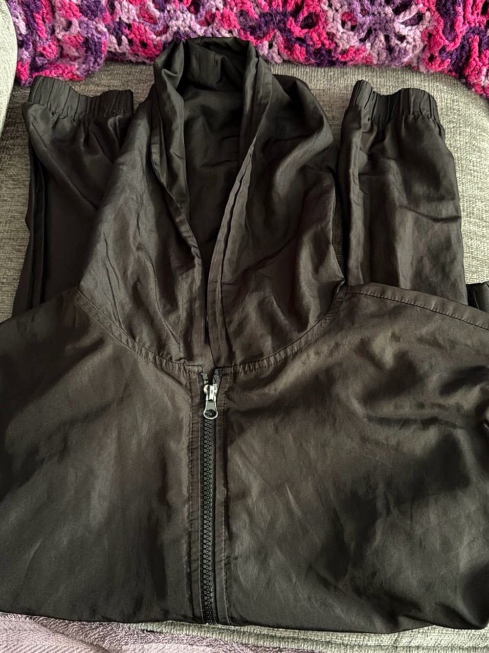 Forever 21 Black Hooded Lightweight Jacket